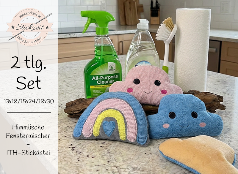 Himmlische Fensterwischer  - ITH-Stickdatei